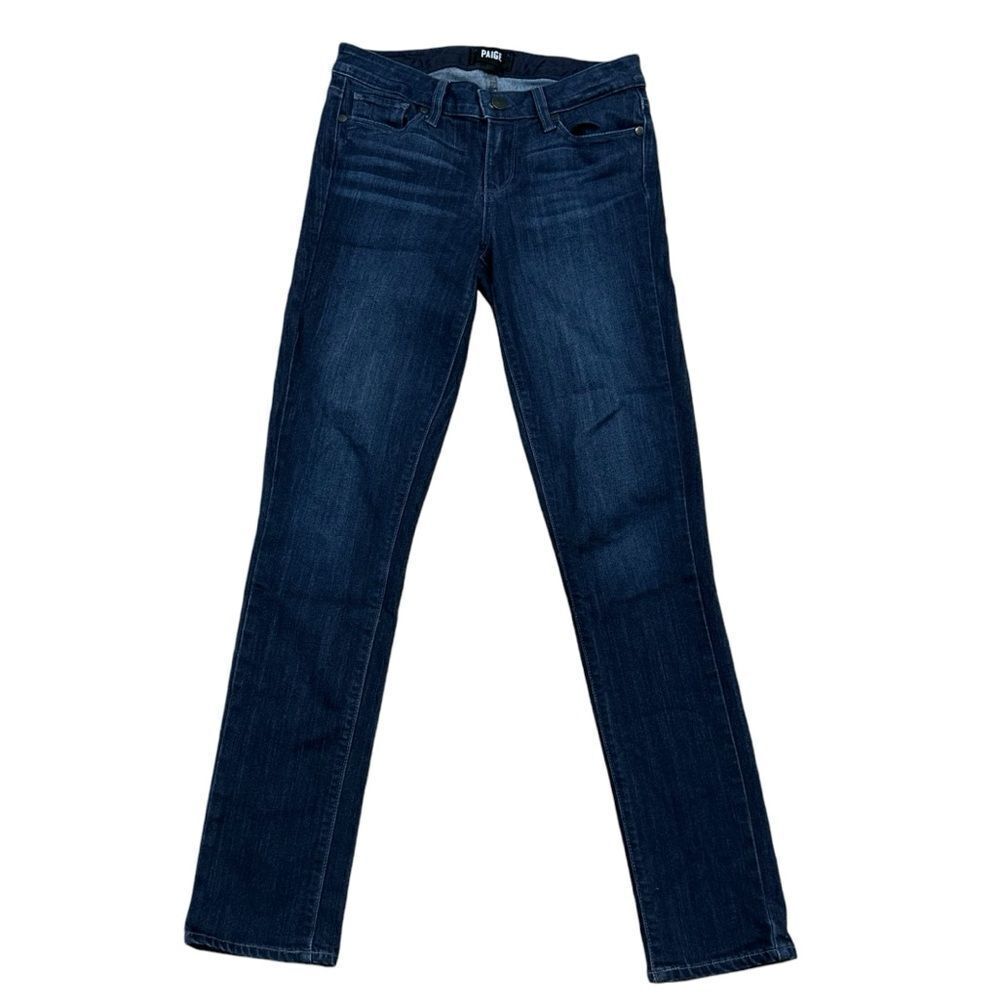 Paige Skyline Ankle Peg Skinny Jeans in Caswell Blue - Picture 4 of 12